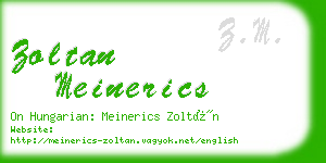 zoltan meinerics business card